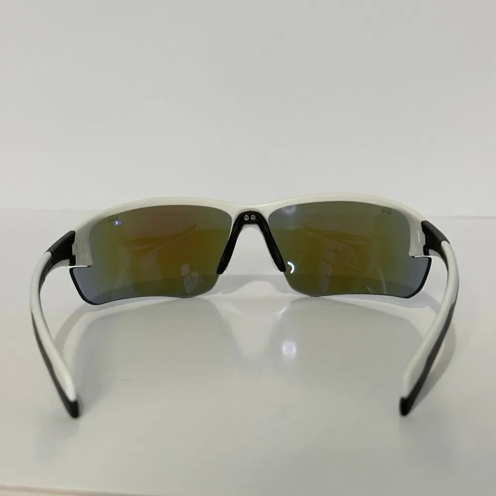 Global Vision Hercules 7 Wraparound Motorcycle Riding Glasses Z87.1 White Frame/